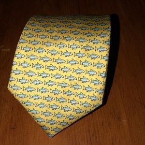 Yellow and Blue Fish Print Children’s Tie